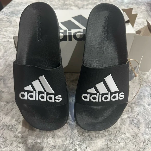 adidas | Shoes | Adidas Adilette Slides In Black And White  display picture 2